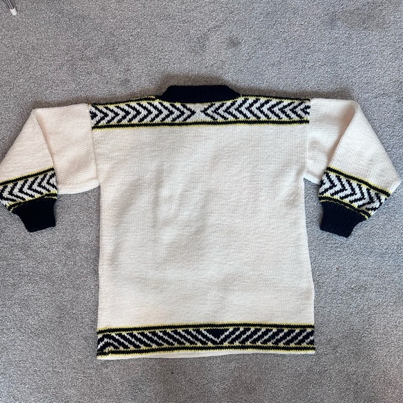 Unbranded Vintage Black and White Zebra Safari Chunky Sweater - Picture 2 of 5